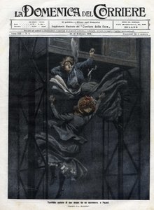 Dos mujeres cayeron de un ascensor en Nápoles en 1910 de Achille Beltrame