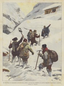 Un destacamento de carabineros bloqueado por la nieve y salvado por el párroco y algunos valientes de Boissano (Albenga)