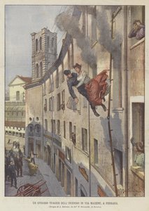 Un episodio trágico del incendio en Via Mazzini, en Ferrara