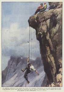 Un alpinista de Padua descendió, con la ayuda de sus compañeros de ascensión, de un alto precipicio