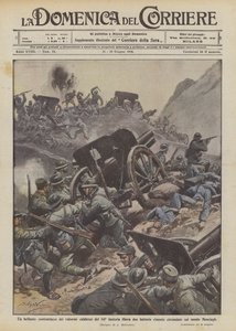 Un brillante contraataque de los valientes calabreses del 141º de infantería libera dos baterías de Achille Beltrame
