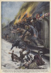 Un drama en el ferrocarril de Achille Beltrame