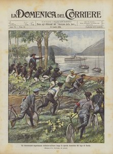 Un interesante experimento ciclista-militar a lo largo de la orilla bresciana del lago de Garda de Achille Beltrame