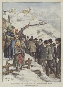 Una característica fiesta de Santa Bárbara entre los mineros de Agordino (Belluno)