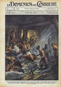 Una catástrofe minera en Manchuria de Achille Beltrame