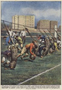 Una curiosa forma de entrenamiento para el juego del rugby de Achille Beltrame