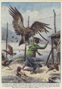 Una mujer contra un águila