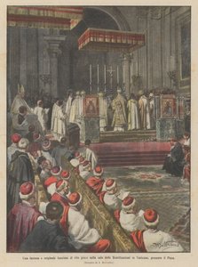 Una fastuosa y original función de rito griego en la sala de las Beatificaciones en el Vaticano, presente el Papa