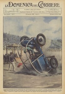 Una joven americana entusiasma a las multitudes de California con una peligrosa acrobacia automovilística de Achille Beltrame