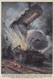 Una locomotora que explota