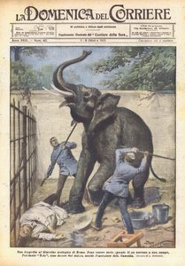 Una tragedia en el zoológico de Roma de Achille Beltrame