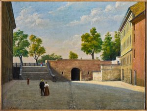 Porta Bologna in Modena (óleo sobre lienzo) de Achille Boschi