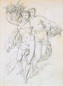 Psique y Cupido, c1820-1857 de Achille Devéria