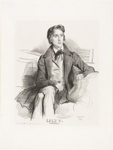 Retrato de Franz Liszt de Achille Devéria