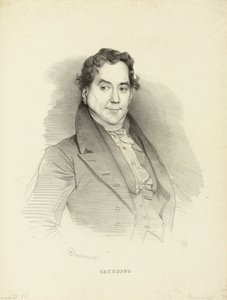 Retrato del cantante y compositor Gioseffo Catrufo 1771-1851 de Achille Devéria