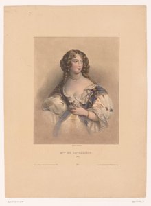 Retrato de Louise de La Valliere Miss de Lavallière, 1667 (título sobre objeto) de Achille Devéria