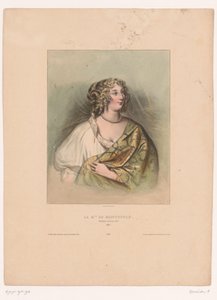 Retrato de la señora de Montespan La M.ise de Montespan, amante de Luis XIV, 1667 (título sobre objeto) Mujeres famosas (título de la serie) de Achille Devéria