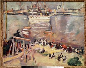 Entrada de una corbeta en el puerto de Amberes Pintura de Othon Friesz (1879-1949) 1906 Colección particular de Achille Emile Othon Friesz