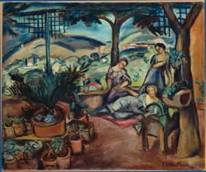 Mujeres en la terraza (óleo sobre lienzo) de Achille Emile Othon Friesz