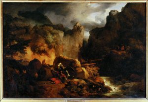 Paysage. Mort de Roland en 778 - Paisaje. Mort de Roland en 778 ... de Achille Etna Michallon