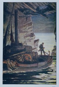 Ilustración de Los Trabajadores del Mar de Victor Hugo (1802-85) 1923 de Achille Granchi Taylor