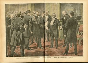 Ilustración de Achille Lemot en Le Pelerin, 28/01/06 - Elecciones, Presidente de la República - Fallieres Armand