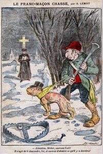 La caza de los masones en Le Pelerin de Achille Lemot