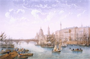 Aduana y Puente de Londres, 1862