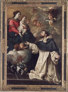 La Virgen presentando el rosario a San Domingo, c.1679-88