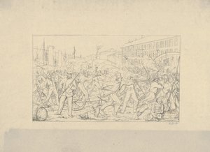 Batalla en Baltimore, 19 de abril de 1861 de Grabados de la Guerra Confederada, 1861-63 de Adalbert John Volck