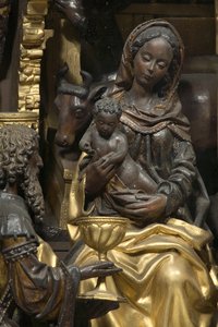 Adoración de los Magos, detalle de Adam (school of) Kraft