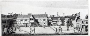 Vista sur de Arundel House en Londres, grabado por Wenceslaus Hollar en 1646 y publicado en 1792 de Adam Alexius Bierling