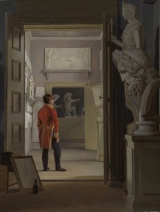 El Salón de Antigüedades en el Palacio de Charlottenborg, Copenhague, 1830