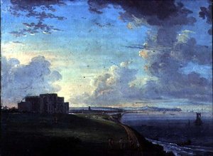 Highcliffe, cerca de Christchurch, Dorset, la residencia del Marqués de Bute, desde el este
