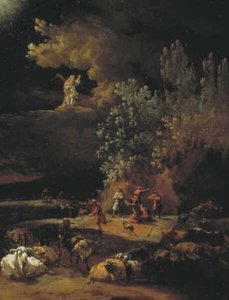 La anunciación del ángel a los pastores de Adam Colonia