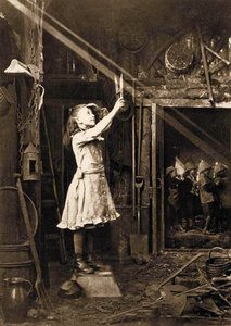 Niña cortando un rayo de sol de Adam Diston