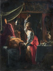 Judith matando a Holofernes, c.1601-03 (óleo sobre cobre) de Adam Elsheimer
