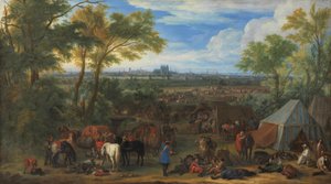 El ejército de Luis XIV frente a Tournai en 1667