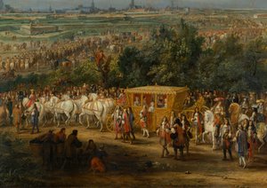 La entrada de Luis XIV de Adam Frans van der Meulen