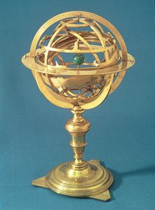 Esfera armilar hecha en el sistema ptolemaico, Roma, 1648