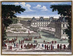 Château de Fontainebleau - grabado por Perelle de Adam Perelle