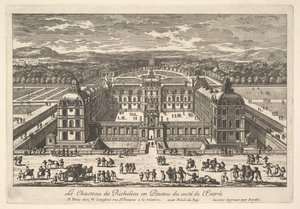 El Castillo de Richelieu en Poictou del Lado de la Entrada, siglo XVII de Adam Perelle