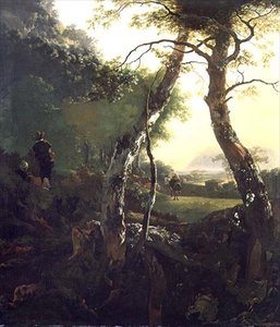 Un Paisaje Boscoso Italiano con Figuras y Ganado de Adam Pynacker