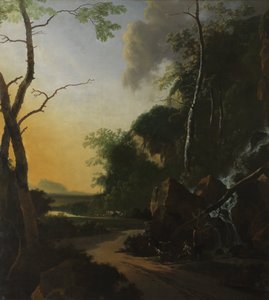 Paisaje italianizante con pescadores de cangrejos de Adam Pynacker
