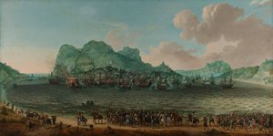 Victoria sobre los españoles cerca de Gibraltar por una flota comandada por el almirante Jacob van Heemskerck, 25 de abril de 1607 de Adam Willaerts