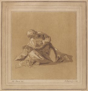 Un apóstol San Pedro agachado, 1785