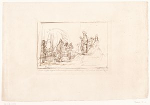Acusado llevado ante sus jueces Seis grabados a partir de dibujos de Rembrandt, conservados en la Hofbibliothek de Viena (título de la serie) Six estampes gravées d