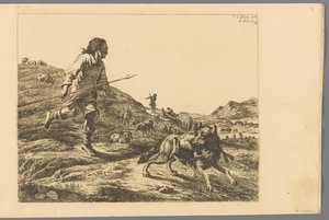 El pastor persigue al lobo de Adam von Bartsch