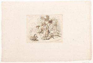 Judá le da a Tamar su anillo de sello Tamar et Judas (título sobre objeto) Seis grabados a partir de dibujos de Rembrandt, conservados en la Hofbibliothek de Viena (título de la serie) Seis estampes gravées d