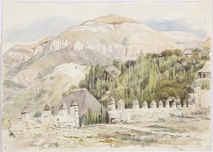 Recinto de la Iglesia, Metztitlán, Hidalgo, México de Adela Breton